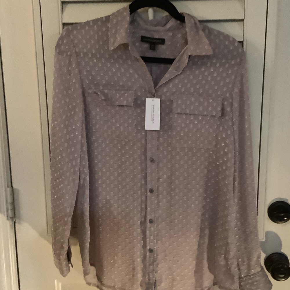 Banana Republic Men's Casual Button-Down Shirt in Light Purple